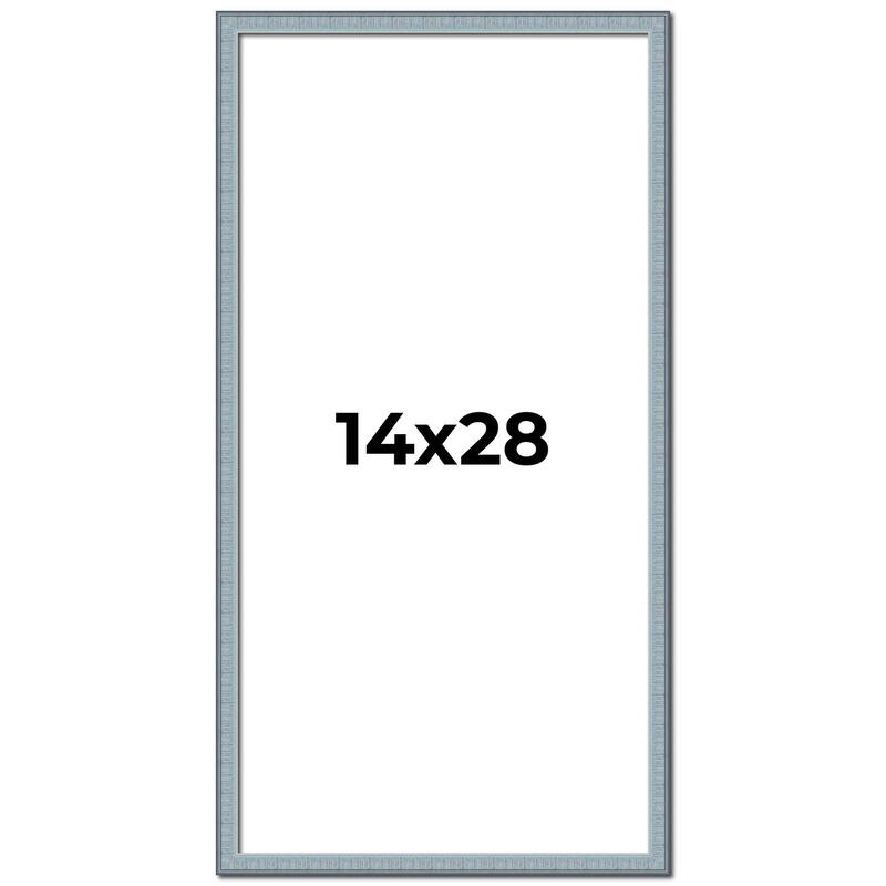 14x28 Frame Rustic Sky Blue Solid Wood Picture Frame | 0.75 Inch