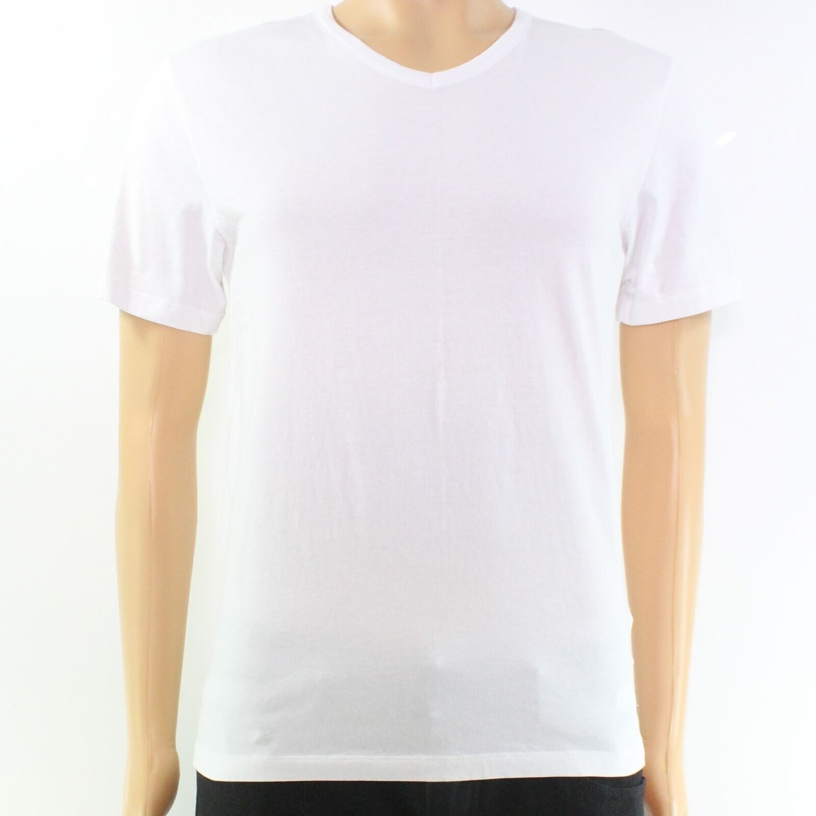 Shop Boss Hugo Boss White Mens Size Small S V Neck Tee Crewneck T Shirt Overstock 27331917