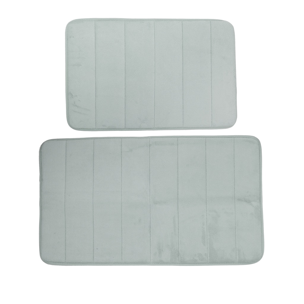 2 Pcs Memory Foam Bathroom Mat Non Slip Soft Bath Mats Rugs, Machine Washable