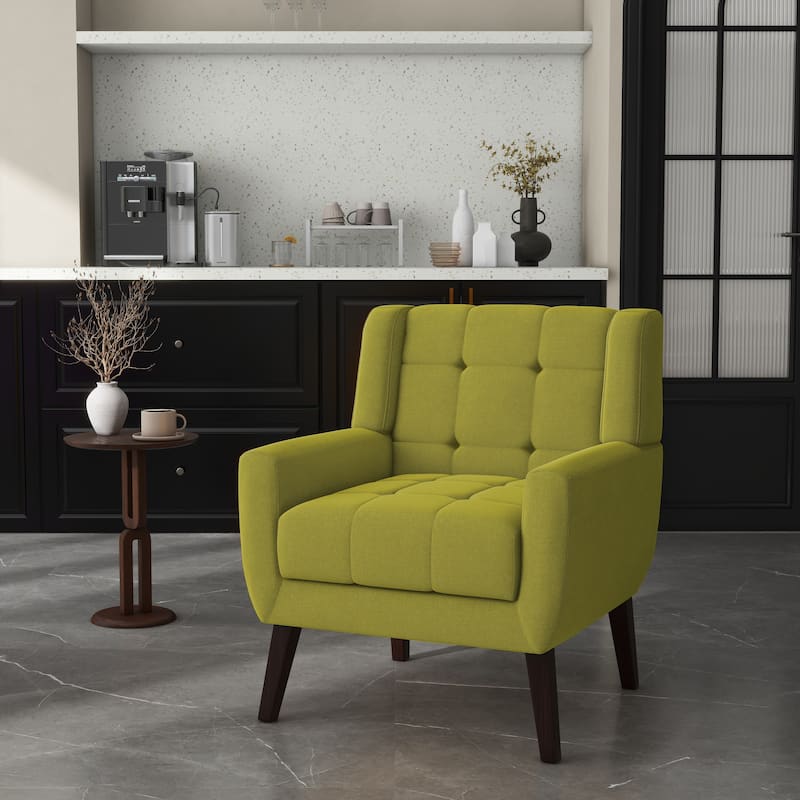 Tufted Upholstered Accent Armchair