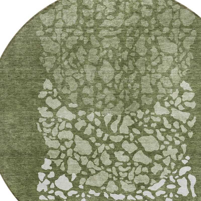 HomeRoots Abstract Transitional Rectangle Outdoor Rug