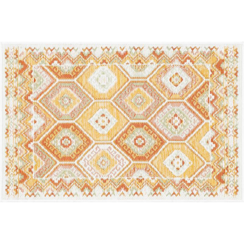 Alfresco Nautical & Coastal Geometric Reversible Indoor/Outdoor Area Rug