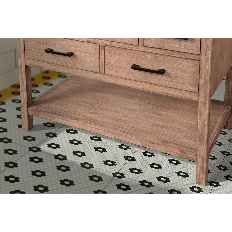 Ari Bath, Betty 42" Bathroom Vanity, Weathered Brown