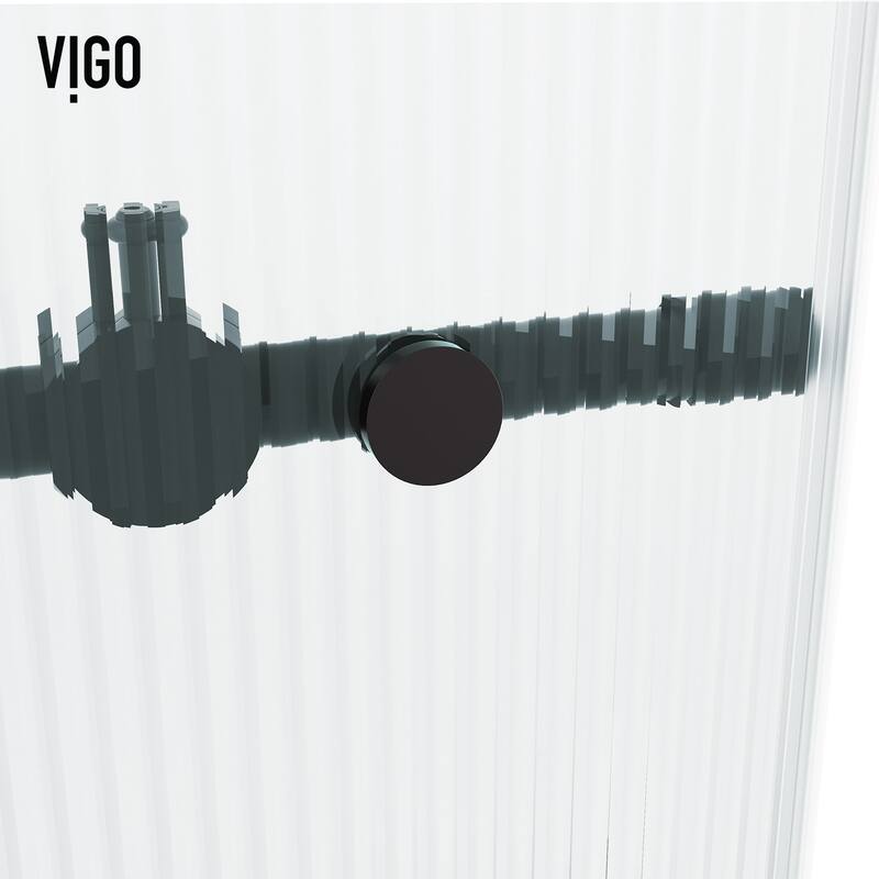 VIGO Elan 56" to 60" W x 74" H Frameless Sliding Shower Door