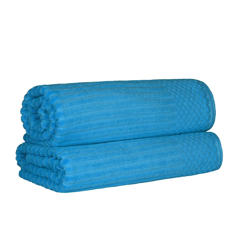 Superior Soho Ribbed Cotton Bath Sheet Set of 2