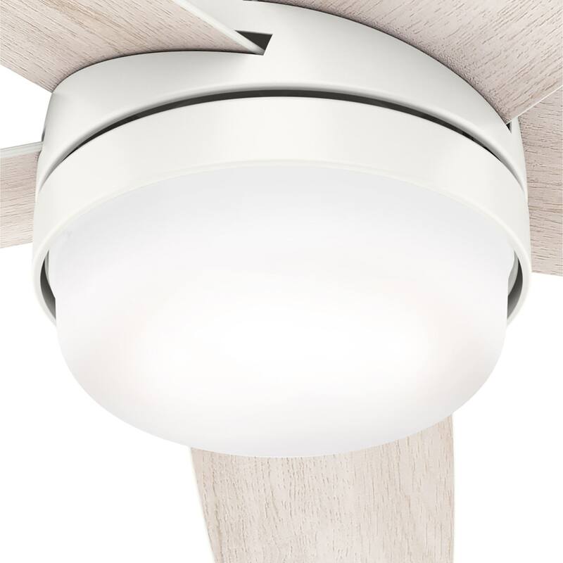 Hunter 52" WiFi Exton Smart Ceiling Fan with LED Light, Handheld Remote - Contemporary, Transitional