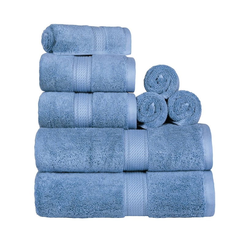 Superior Egyptian Cotton Pile Heavyweight 8-Piece Towel Set