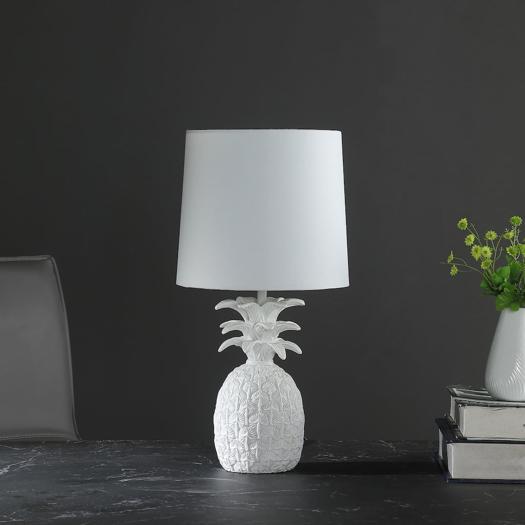 17 In. Coastal White HEAHEA Pineapple Table Lamp