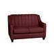 preview thumbnail 3 of 16, Edgware Top Grain Leather Loveseat Cherry