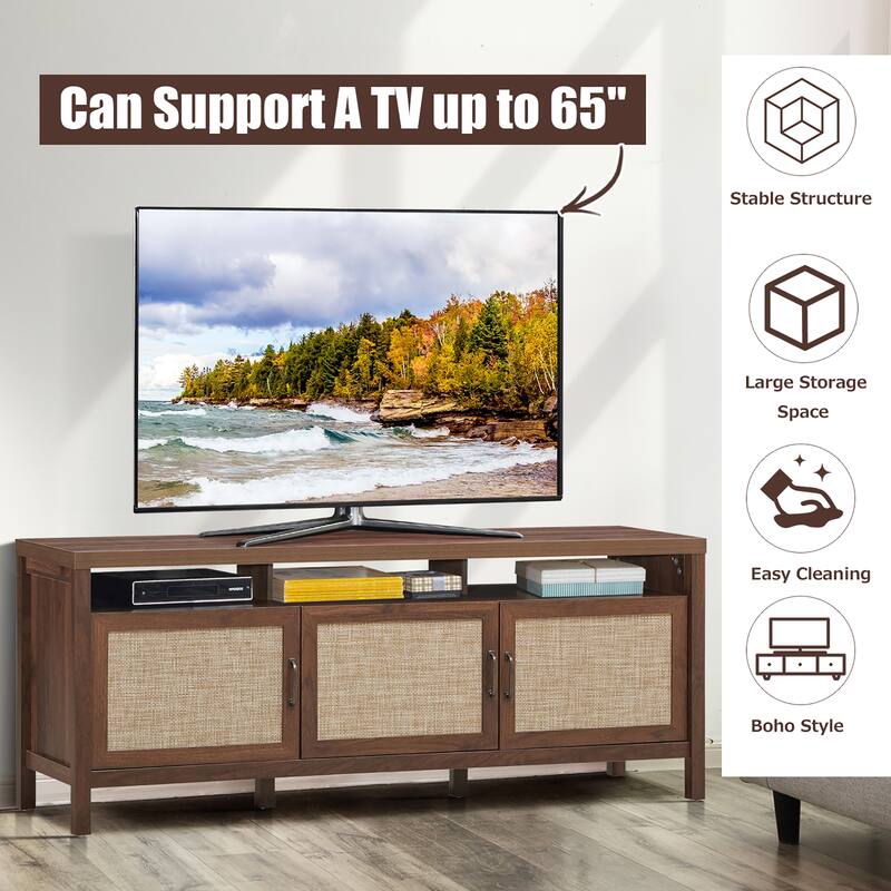 Costway TV Stand Entertainment Media Center for TV's up to 65'' w/