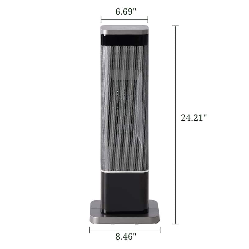 Space Heater, Electric Heaters with Thermostat and Remote, 1500W PTC Ceramic Fast Safety Heat for Office Bedroom Home