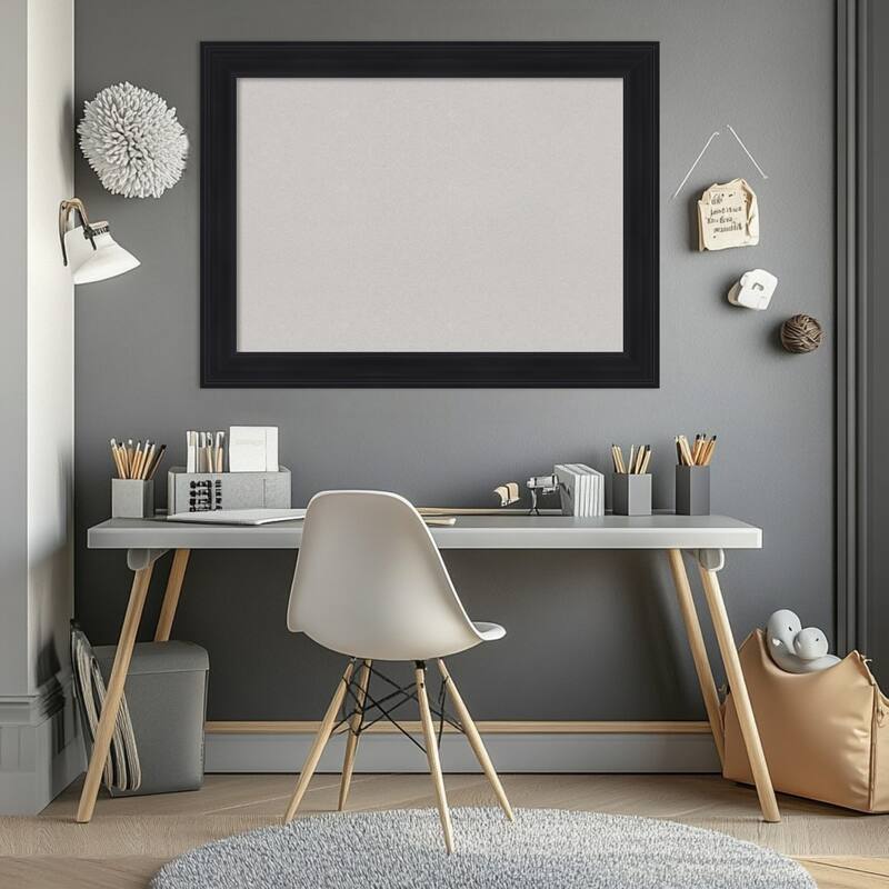 Abbey Black Framed Cork Board - Bulletin Board, Organization Board, Pin Board