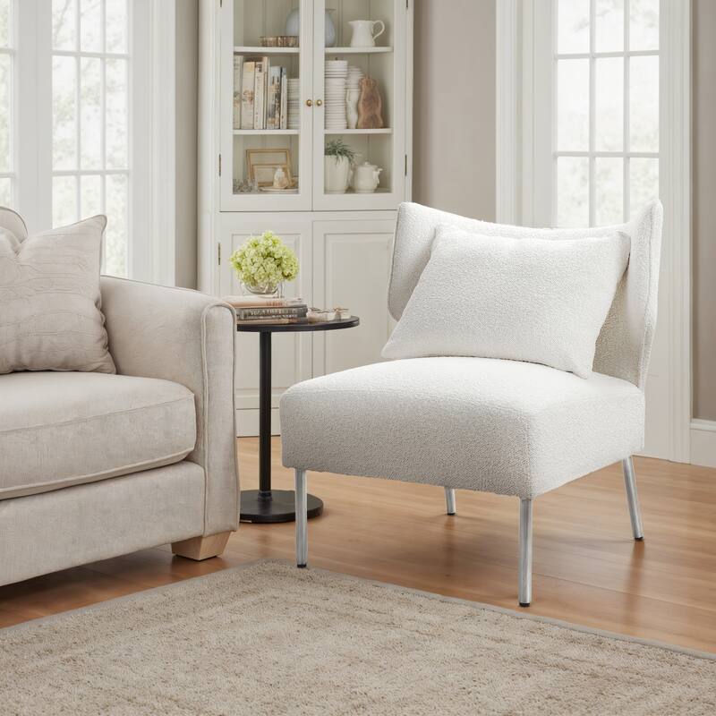Art Leon Upholstered Accent Side Chair - Off-White