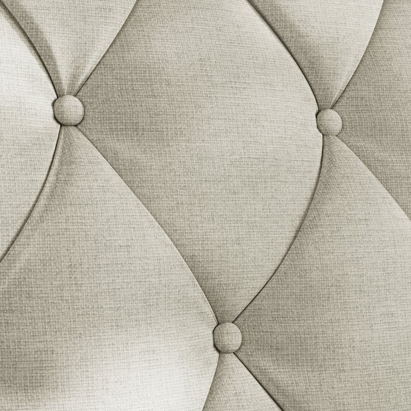 Beige Mid Century Modern 78.75" Polyester 3-seater Sofa with Button Tufted Backrest and Comfy Cushion for Living Room