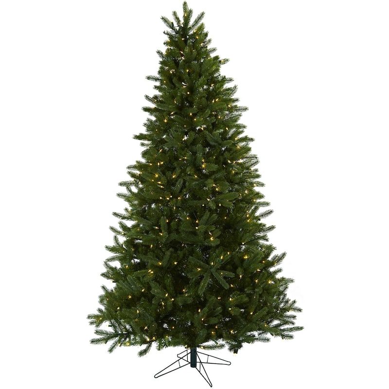 7.5' Pre-Lit Rembrandt Artificial Christmas Tree, Clear Incandescent Lights - 7.5 Foot