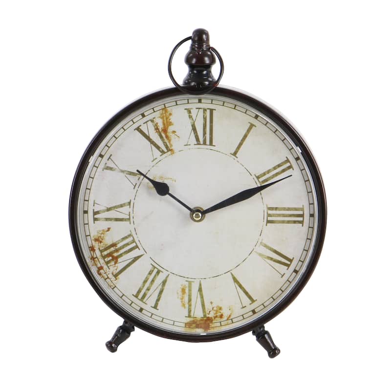 Black Iron Vintage Clock No Theme (Set of 4) - 9 x 2 x 12