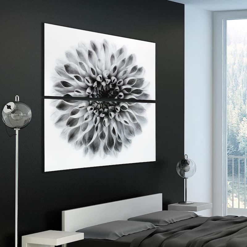 Dahlia AB Frameless Free Floating Tempered Glass Panel Graphic Wall Art Set of 2