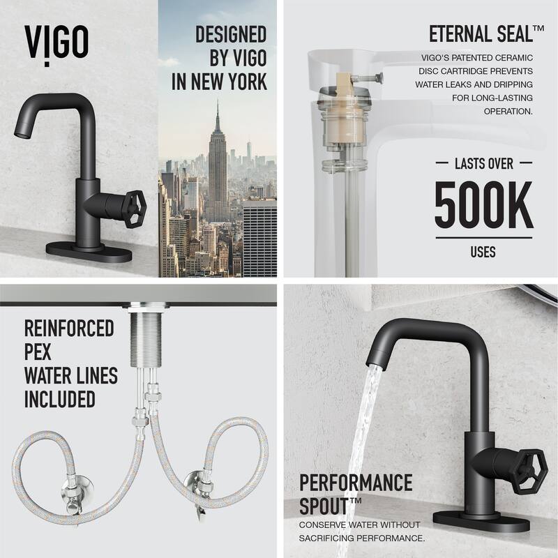 VIGO Ruxton 9" H Single Handle Single Hole Bathroom Faucet