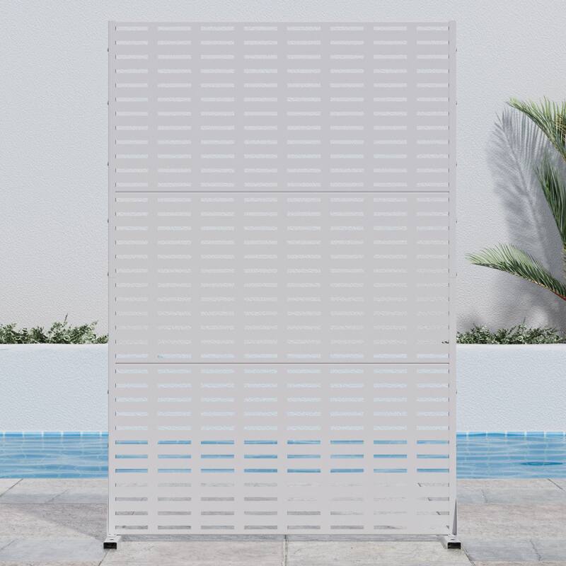 Outdoor Privacy Screen Metal Privacy Screen Panel Free Standing - 72*47