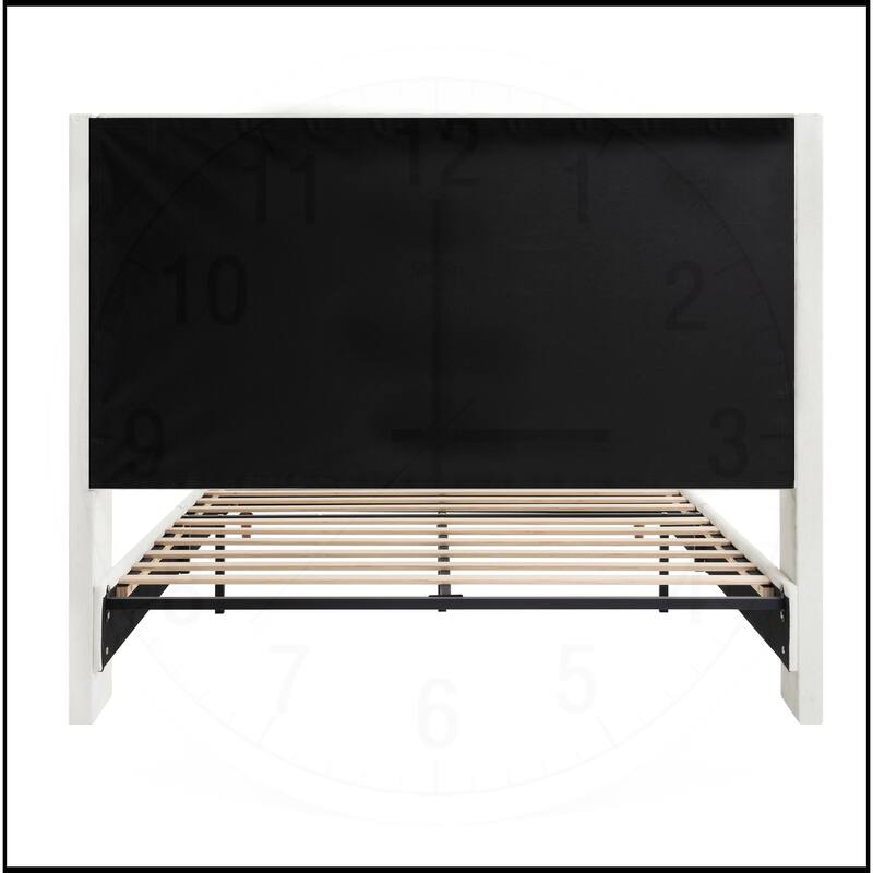 Premium Chenille Minimalist Designs Upholstered Platform Bed