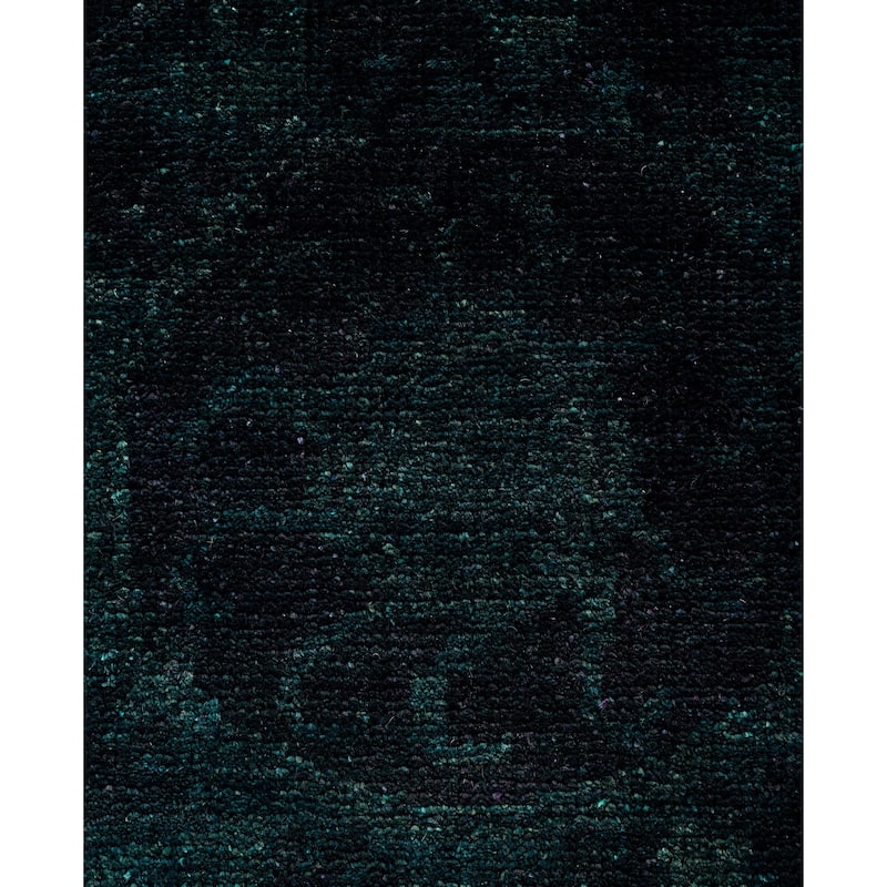 Overdyed One-of-a-Kind Hand-Knotted Area Rug - Green - 6' 2" x 8' 10"