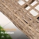 preview thumbnail 8 of 22, VredHom 11PC Outdoor Patio Extendable Table Dining Sets Table with Rattan Chairs