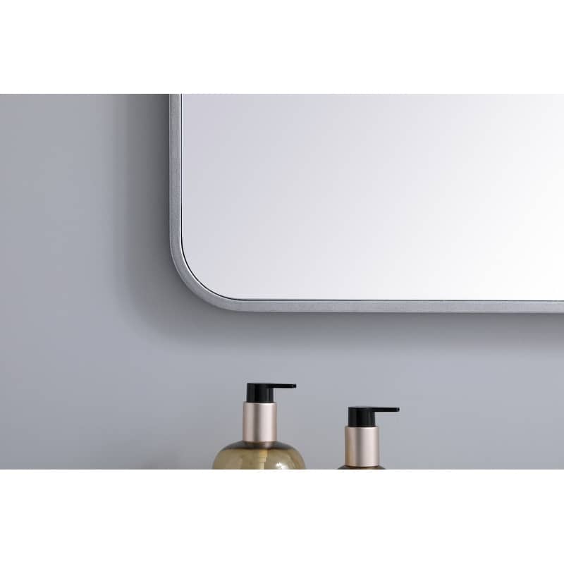 Ezra Soft Corner Metal Rectangular Mirror