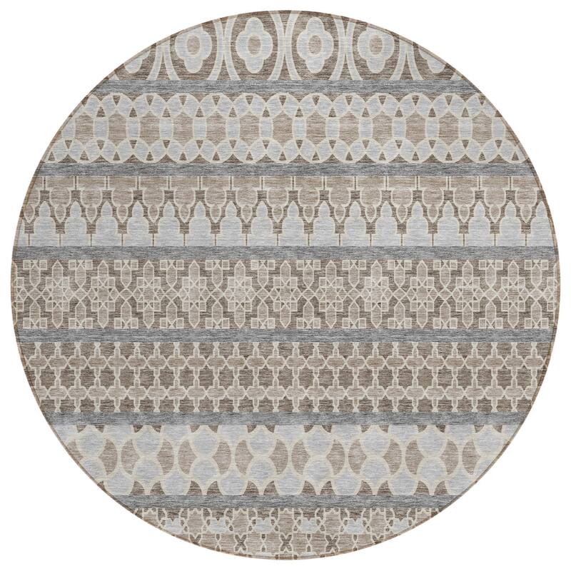 HomeRoots Quatrefoil Transitional Rectangle Outdoor Rug