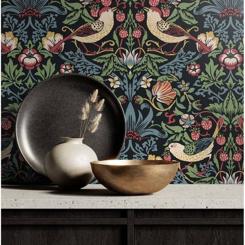 Seabrook Designs Fragaria Garden Non-Woven Unpasted Wallpaper