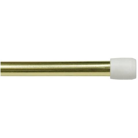 Prosource KN631/3 Stafford Spring Tension Curtain Rod, 28" - 48", Brass