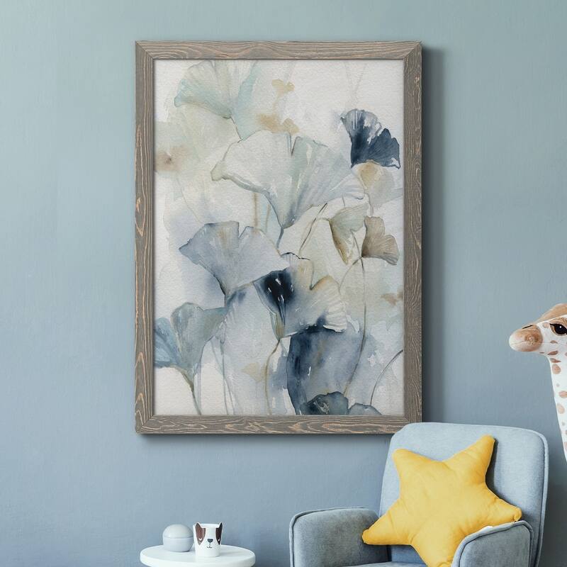 Indigo Ginkgo I-Premium Framed Canvas - Ready to Hang