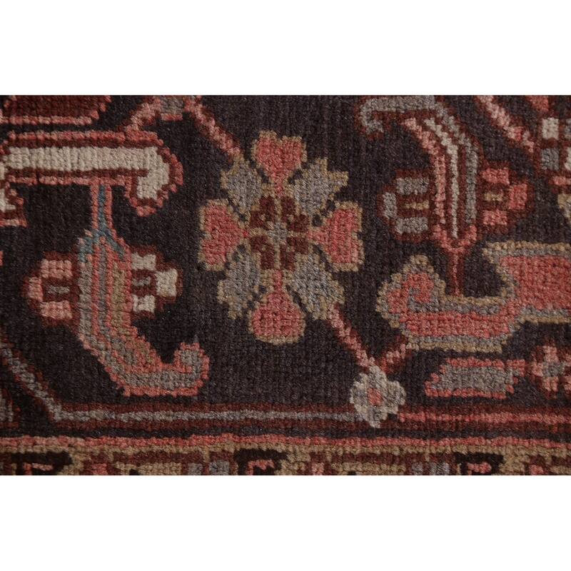 Vintage Geometric Traditional Heriz Persian Wool Area Rug Hand-knotted - 7'5" x 10'7"
