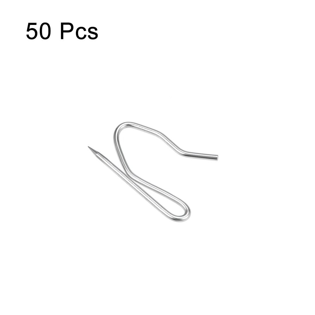 Curtain Hooks Stainless Steel Pin-On Drapery Hooks Silver Tone 50 Pcs - 50  Pack - Bed Bath & Beyond - 35516232