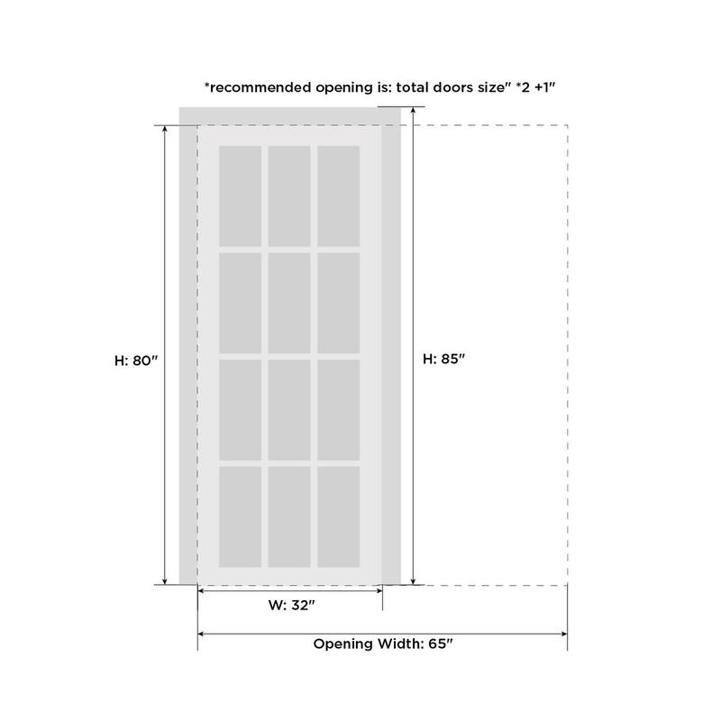 SartoDoors Planum 2102 | Interior French Doors French Door | Solid Wood w/ Glass | Hardware Set | 18x80, Oak
