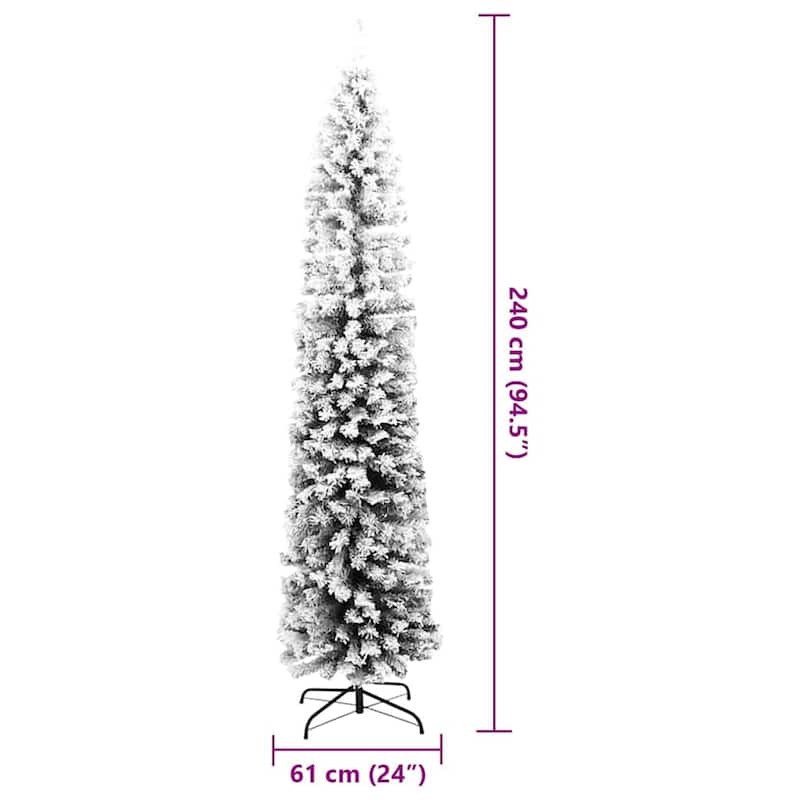 vidaXL Christmas Tree Party Decoration Artificial Slim Tree with Stand PVC