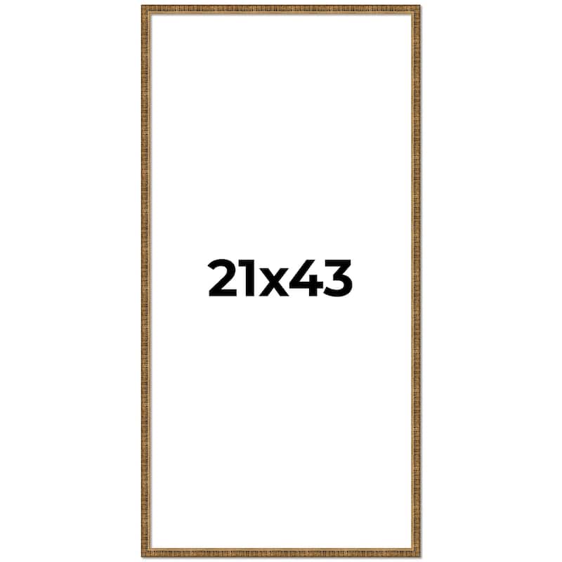 21x43 Frame Gold Solid Wood Picture Frame - Complete Modern Photo