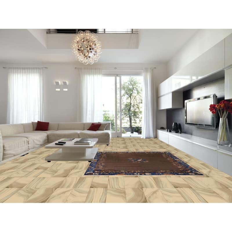 Vegetable Dye Art Deco Nichols Chinese Rug Handmade Wool Carpet - 8'1" x 9'10"