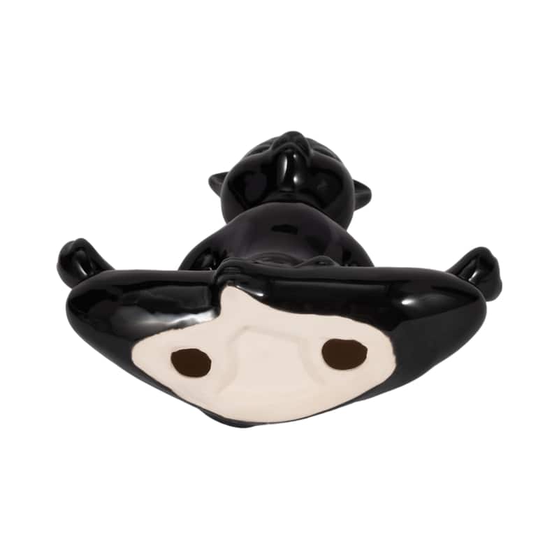 Sagebrook Home Ceramic Yoga Cat Figurine, Elegant Ceramic Centerpiece, Distinctive Accent for Your Decor - 8" x 3" x 7"