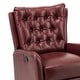 preview thumbnail 45 of 45, Jordano Genuine Leather Recliner with Metal Base by HULALA HOME