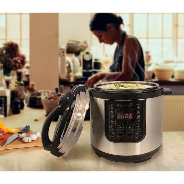 Power Pressure Cooker XL Digital 8 qt. Pressure Cooker w/ Dual Racks 