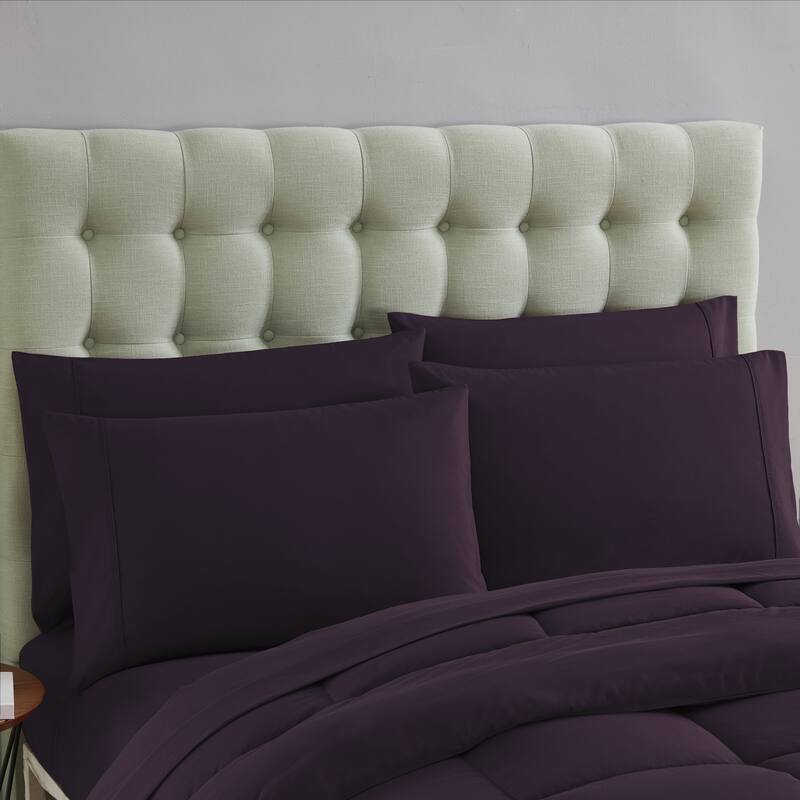 Sweet Home Collection Luxury Solid Bed-In-a-Bag with Sheet Set