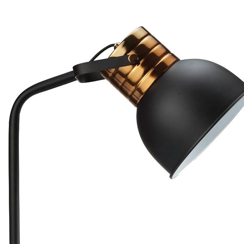 Krix Contemporary Black Metal Curved Stem Table Lamp by Furniture of America
