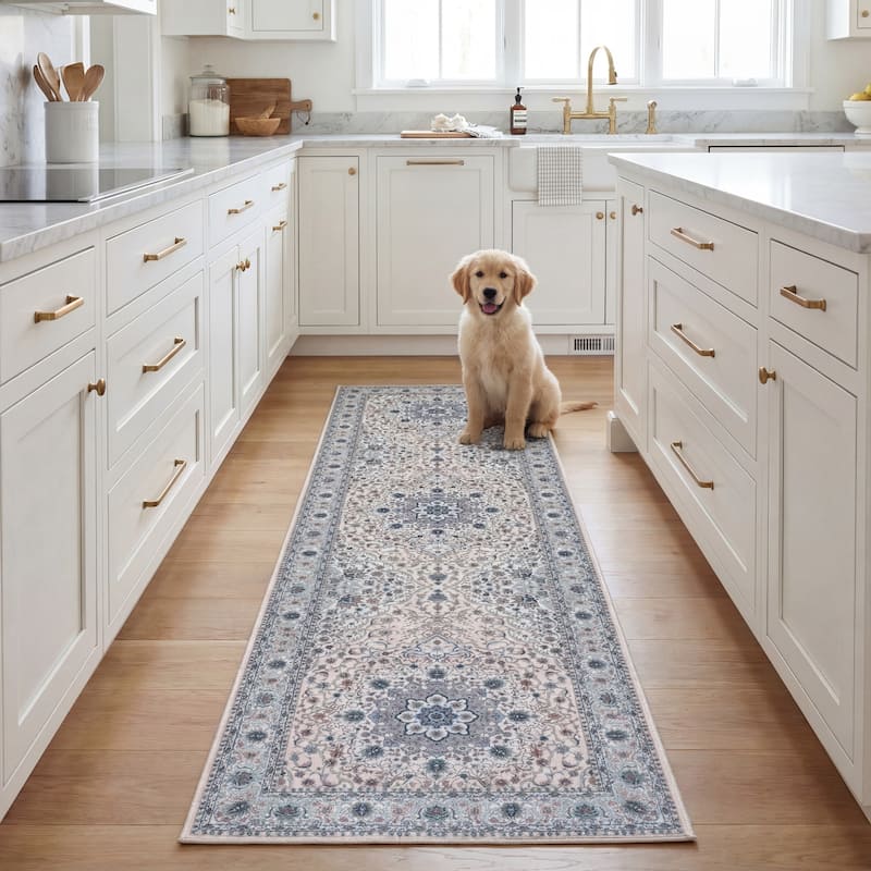 SAFAVIEH Tucson Machine Washable Slip Resistant Koidula Traditional Rug