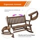 preview thumbnail 13 of 24, Outsunny 2-Person Wooden Rocking Chair Rocker Bench with Relaxing Swinging Motion