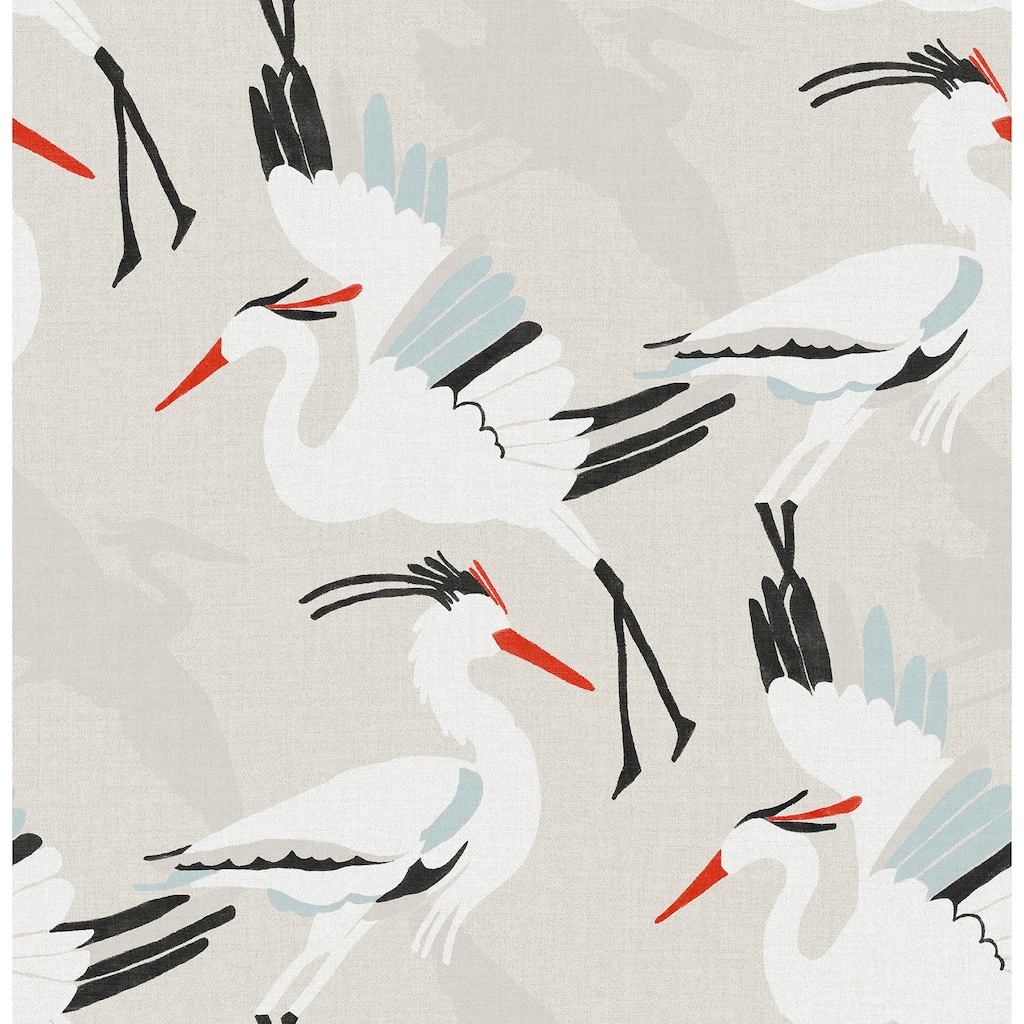 NuWallpaper Coastal Wings Tan Peel and Stick Wallpaper - N/A