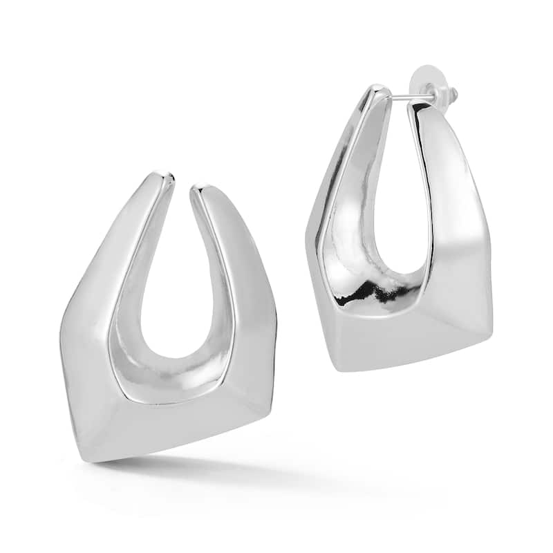 Chloe & Madison Geometric Statement Studs - Silver