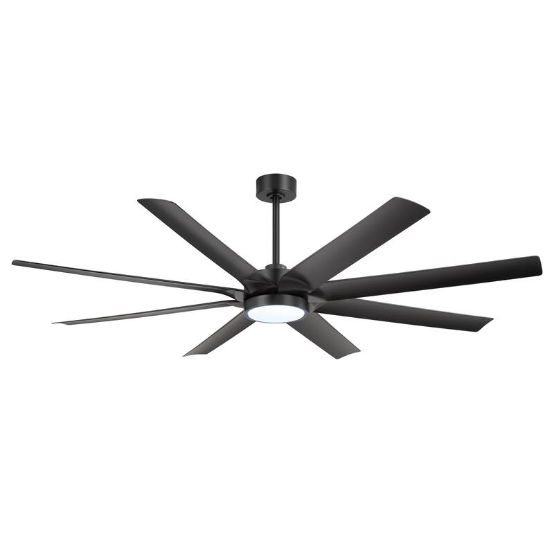 72-inch Large LED Ceiling Fan with Light and Remote(8-Blades)