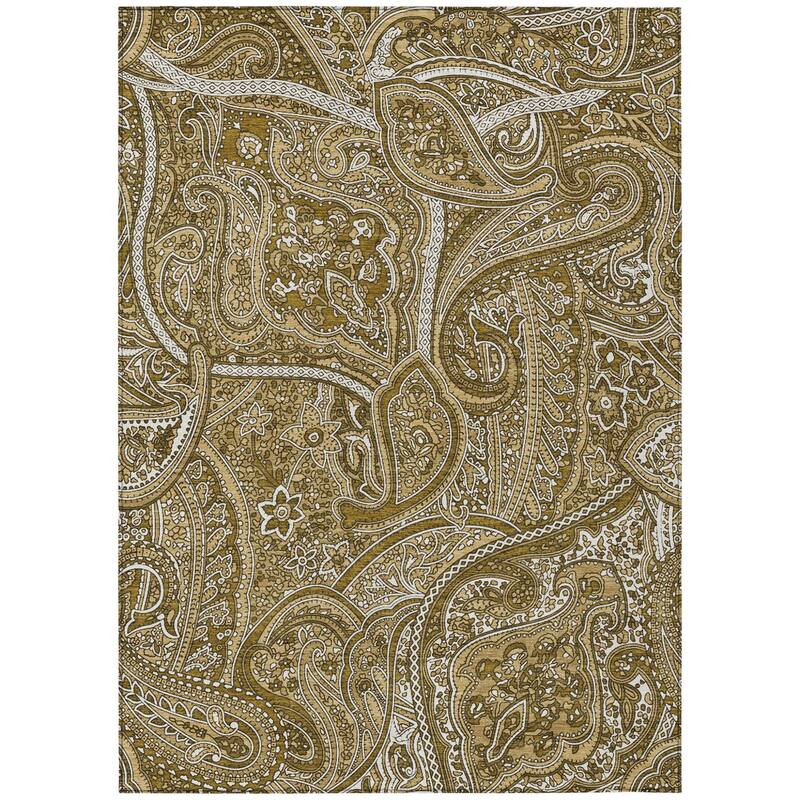 HomeRoots Paisley Traditional Rectangle Outdoor Rug