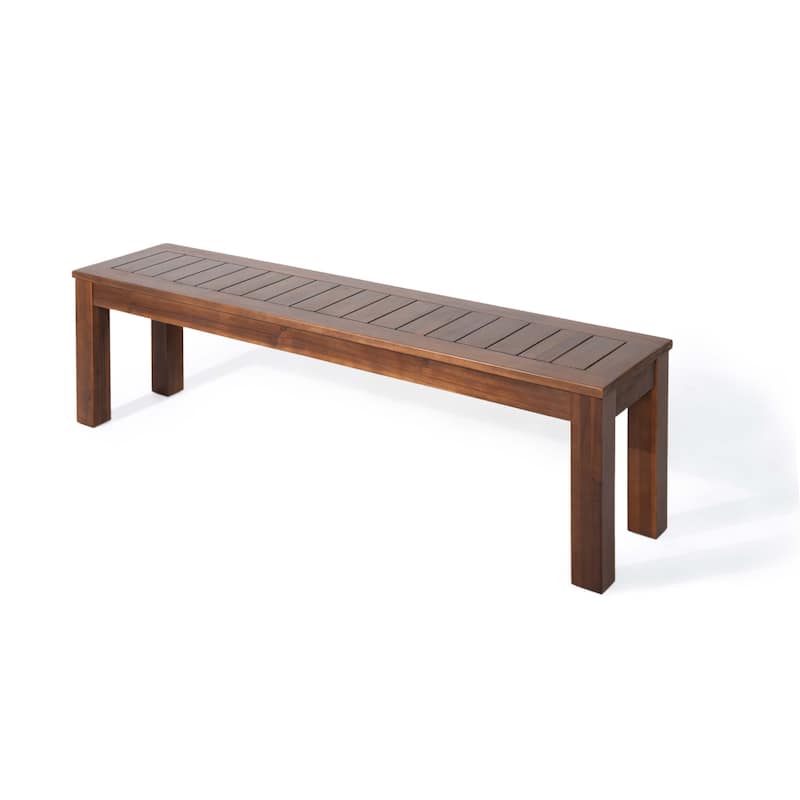 Set of 2 Simple Wooden Outdoor Bench Hallway Bench Patio Bench