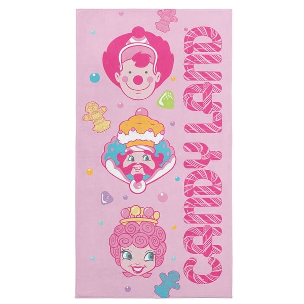 slide 2 of 42, Hasbro Microfiber Beach Towel 30 x 60 inches - Candyland Candy Heads
